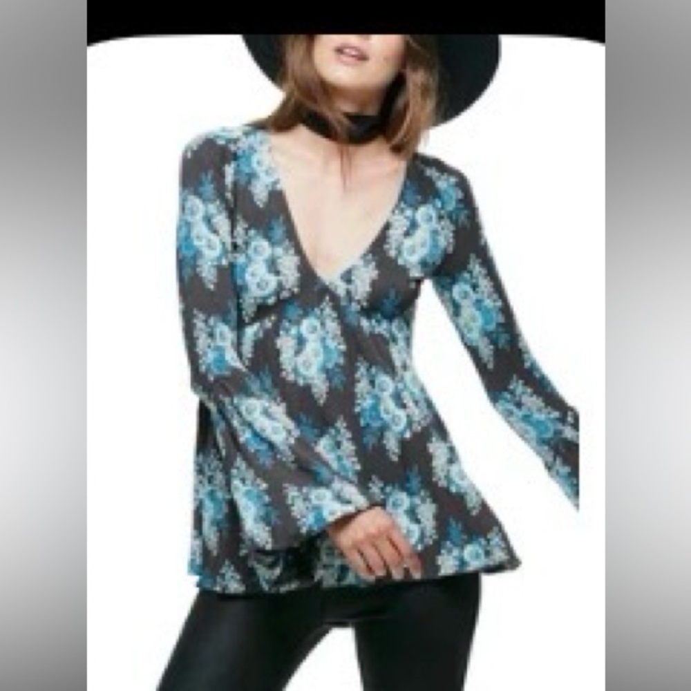 Free People Speak Easy Bell Sleeve top